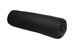 acaya yoga bolster rond boekweitgevuld zwart (nieuw model)